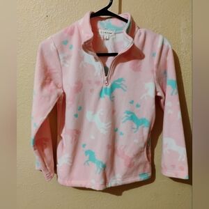 GIRLS SIZE 10 BTWEEN Pink Fleece Pullover with Unicorns 8/15/2021